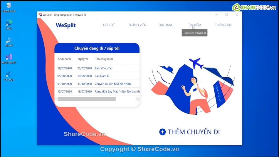 wesplit,chia tiền du lich,đồ án lập trình window,WPF quản lí chuyến đi,hcmus đồ án,quản lý thu chi